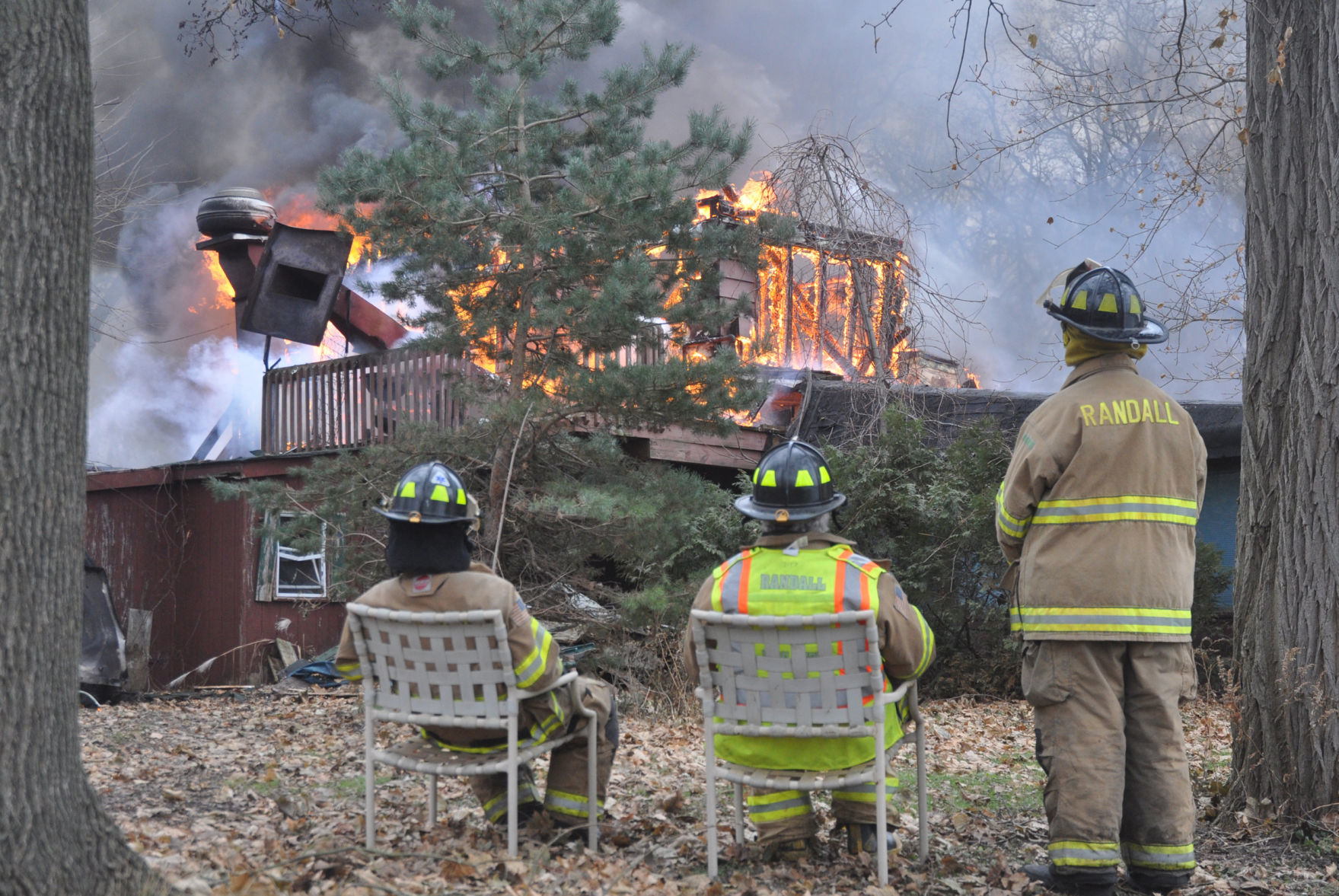 Controlled burn in the town of Randall